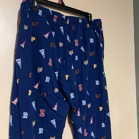 Polo Ralph Lauren Royal Pep Rally Print Cotton Knit Sleep Jogger Pants Mens L - Picture 7 of 10